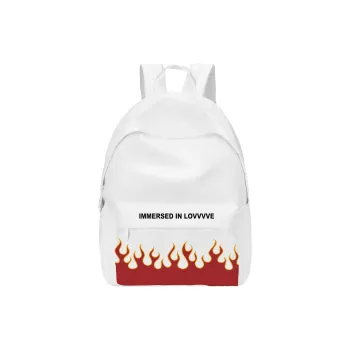 LOVVVVE Polyester Backpack Regular Unisex White
