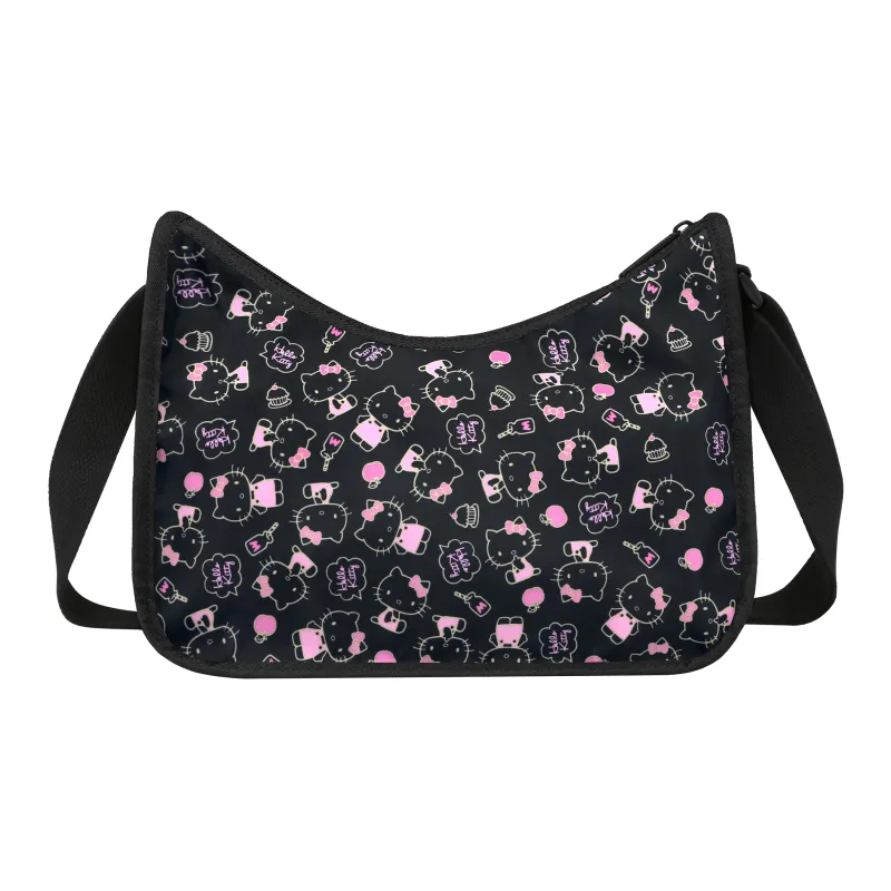 Zgo Hello Kitty Polyester Shoulder Bag Women's Black Pink-1