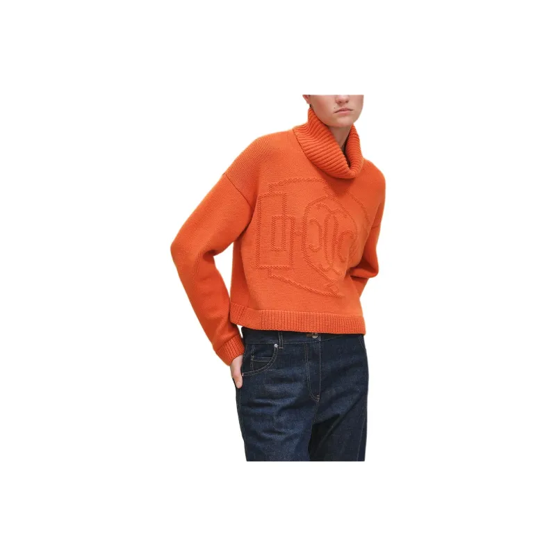 HERMES Cashmere Sweater Women's Orange-0