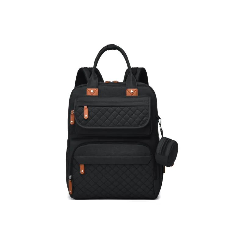 Meow In The Grass Nylon Backpack Unisex Dark Gray/Green & Gray/Light Gray/Blue/Black & Gray/Black-13