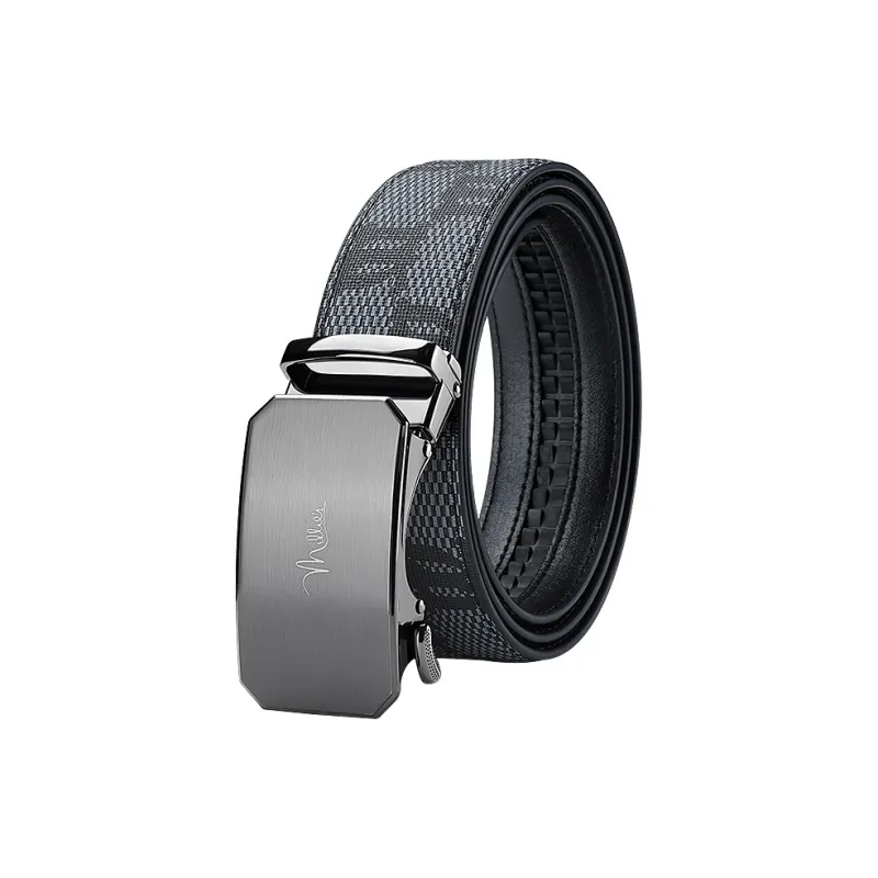 MILLIE'S Polyvinyl Chloride Leather Belts Men's Width 3.5cm-0