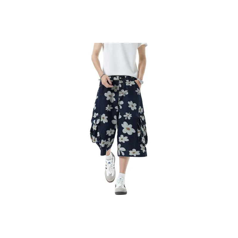 WOHOO Denim Shorts Unisex Blue-0
