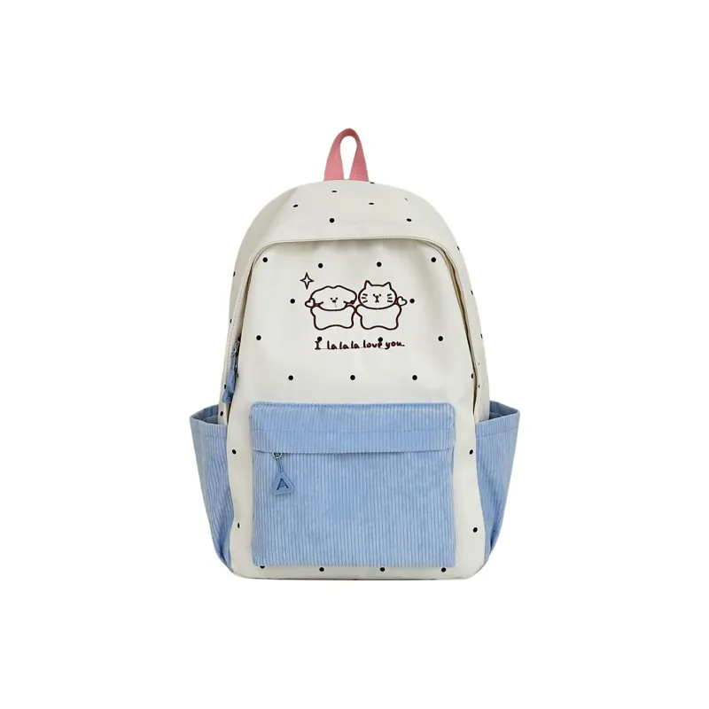 Meow In The Grass Nylon Backpack Unisex Multicolor-0