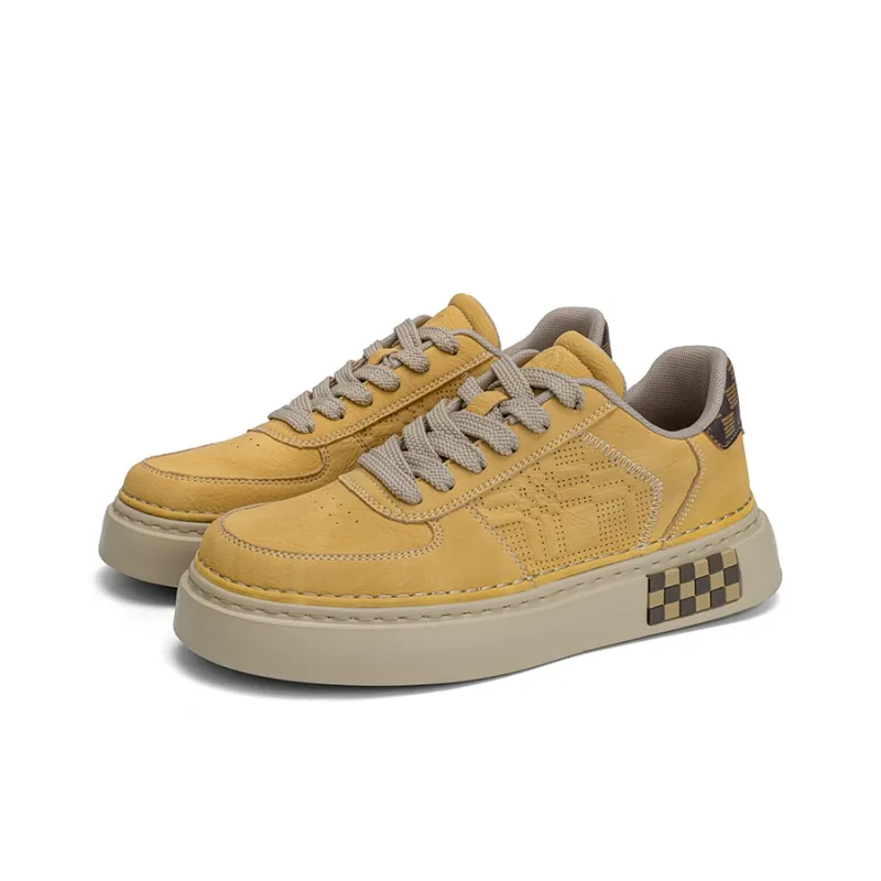 AOKANG Elegant Style Series Skateboard Shoes Men Low Top Khaki, Black-48