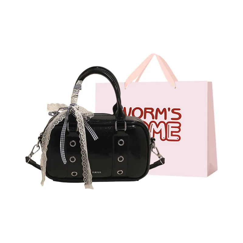 Worm's Home PU Crossbody One Shoulder Handbag Women's Multicolor-12