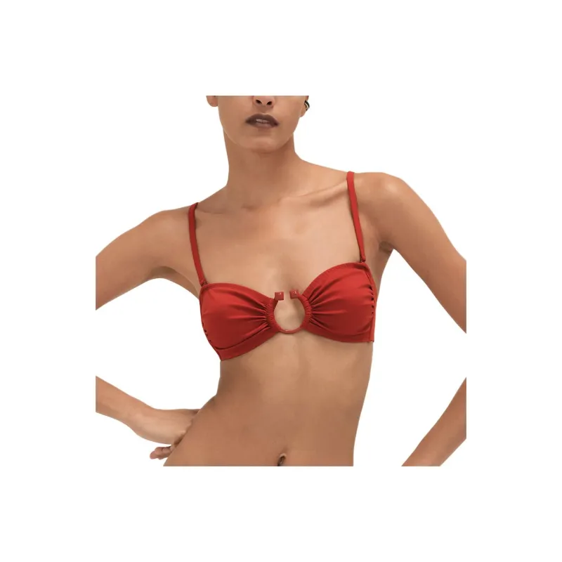 HERMES SS25 Bikini Women's Deep Red-3