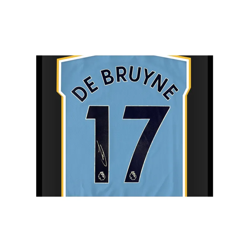 Three For Manchester City Team Jersey Exquisite Mounting, Outer Frame Approx. 65x85cm EM Certificate Unisex-1