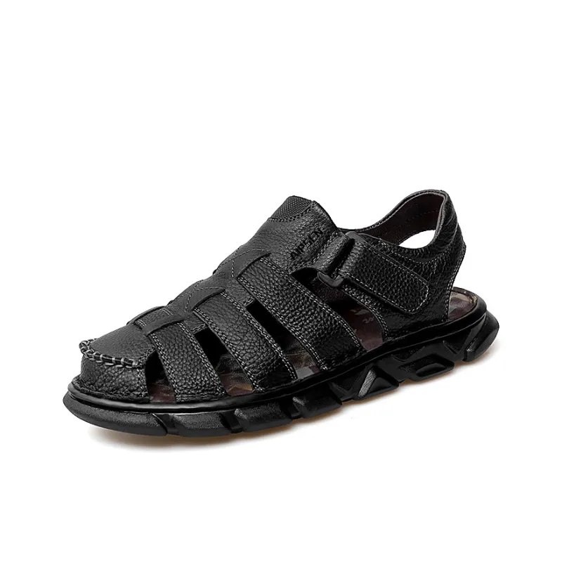 AIPSEN Anti Slip Wear Resistant River Trekking Shoes Men's Black-1