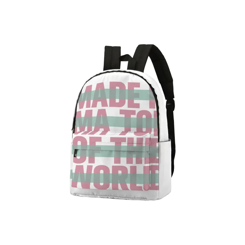 Soundbyte Polyester Backpack Unisex White-1