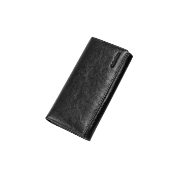 COLINS KEIRS Top Grain Cow Leather Wallet Regular Men's Black