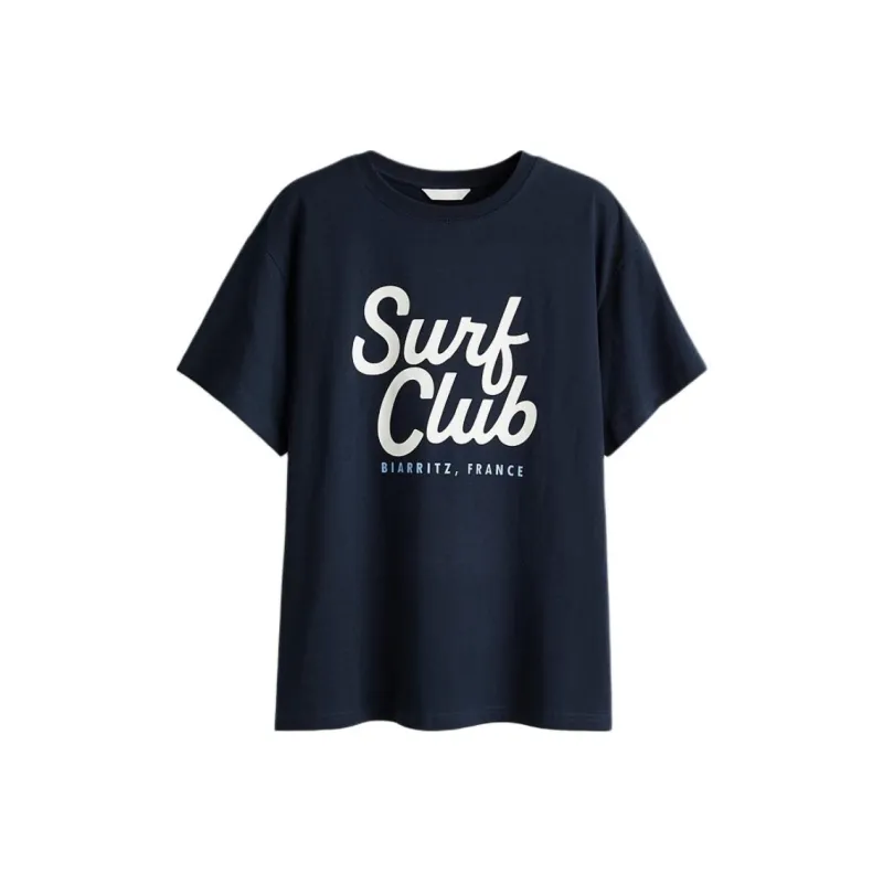 H&M T Shirts Women's Marine Blue-0