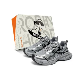ROBINHOOD Slip Resistant, Abrasion Resistant, Breathable, Lightweight Low Top Chunky Sneakers Men's Box Included
