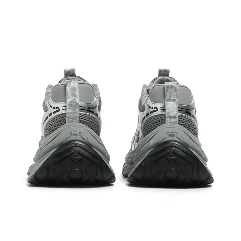 FOREVER 21 Anti Slip Wear Resistant Low Top Chunky Sneakers Women's Silver-4