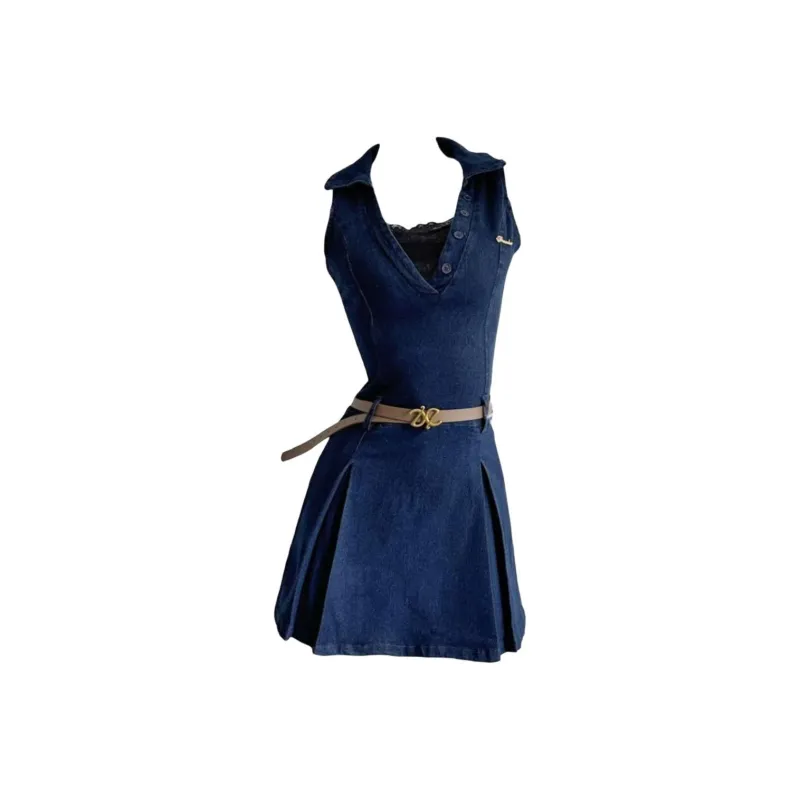 OZVO Sleeveless Dresses Women's Dark Blue-0