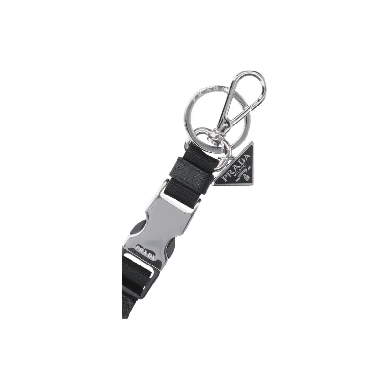 PRADA Steel Keychains Men's Silver-2