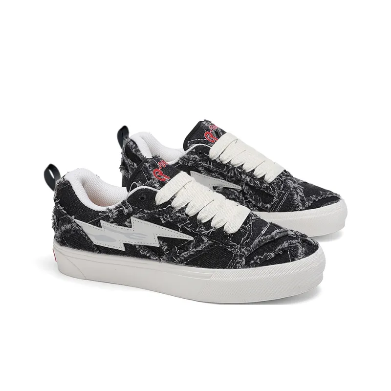 Faterri Wrapping, Wear Resistant And Non Slip Low Top Chanel Inspired Height Increasing Heels Unisex Skateboard Shoes-1