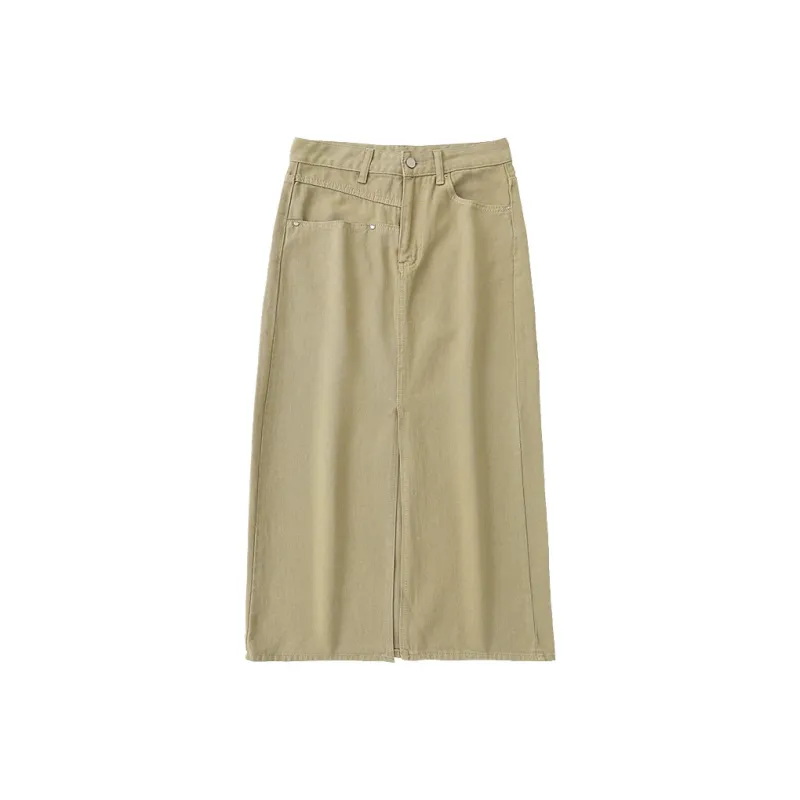 YINLEI Denim Long Skirt Women's-0