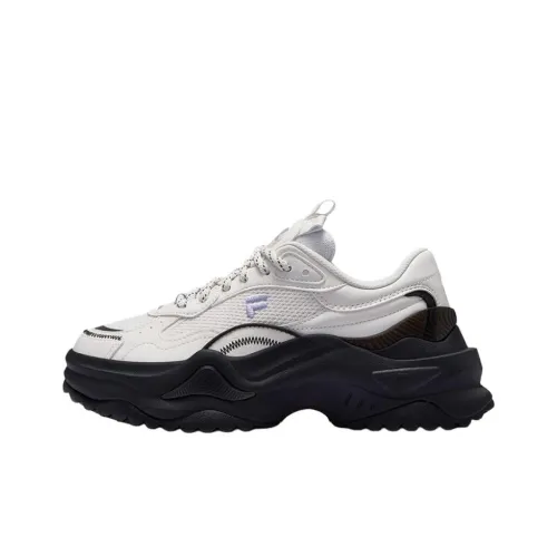 FILA FUSION BIANCO II Anti Slip Wear Resistant Low Top Casual Shoes Women's Fragrant Snow