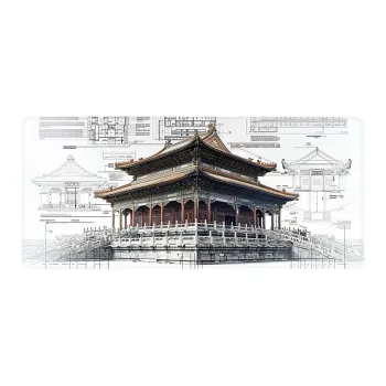 DANYIN Extra Large Premium Chinese Style Keyboard Pad For Men's Computer Desktop, Esports Gaming Mouse Pad Mouse Pads