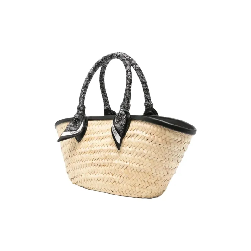 AMIRI Woven raffia Tote Bag-1