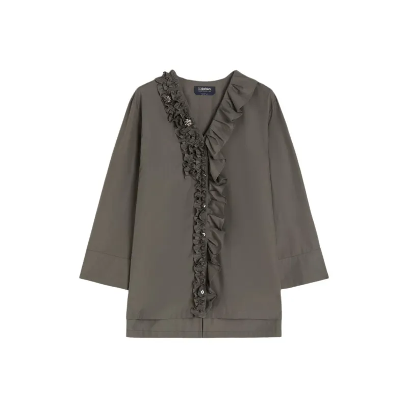 'S MAX MARA Shirt Women's Medium Gray-0