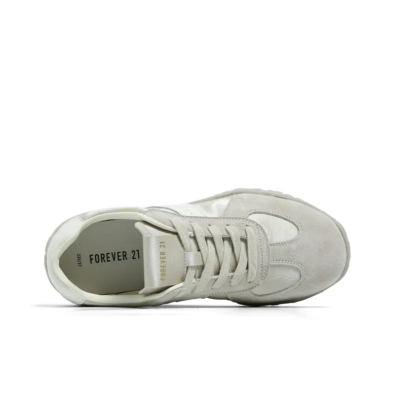 FOREVER 21 Abrasion Resistant Slip Resistant Low Top Casual Shoes Women's Beige-3