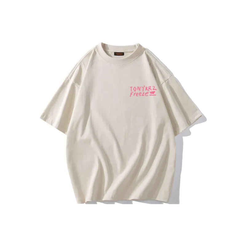 TONYKRZ T Shirts Unisex Light Beige Apricot-1