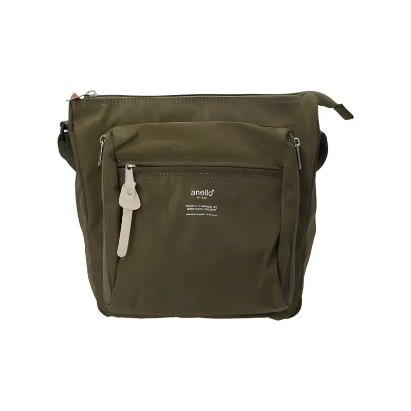 Anello Polyester Shoulder Bag Crossbody Bag Unisex Khaki-2