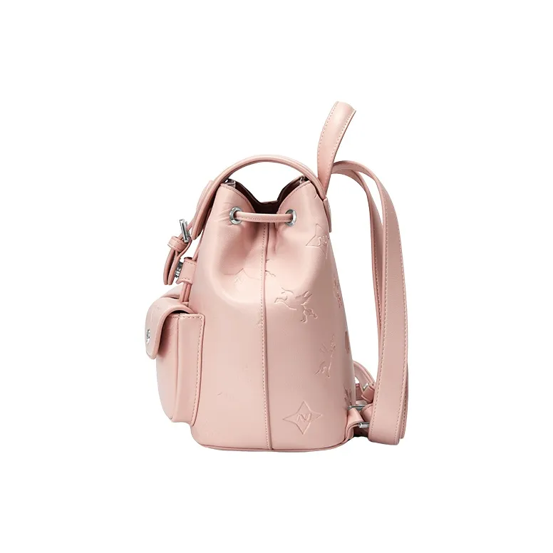 NUCELLE Artificial Leather Pegasus Collection Embossed Travel Bag Backpack Trumpets Women's Multicolor-15