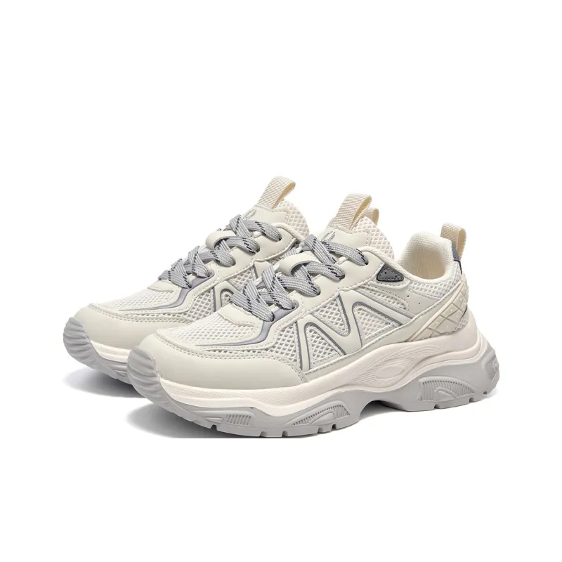 Spider King Low Top Chunky Sneakers Women's Light Gray-2