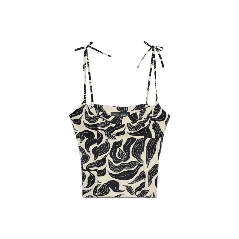 ZARA Camisoles Women's Black/Nude-0