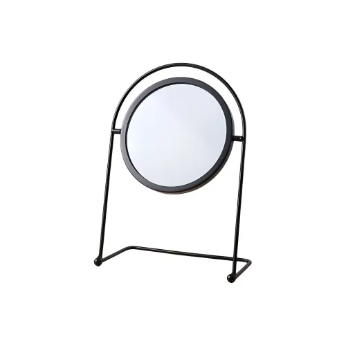 Future Maple Portable Iron Craft Makeup Mirror With Oval Stands And Rotatable Design For Dorm Rooms