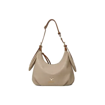 MEXICAN Polyurethane Leather Shoulder Bag, Crossbody Bag Women's Khaki/Light Apricot/Black