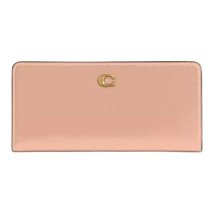 COACH Calfskin Wallet Trumpets Women's Cream-0