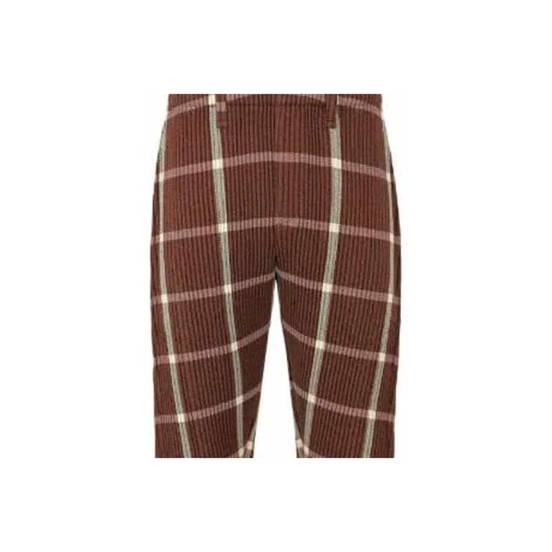 Homme Plissé Issey Miyake FW22 Casual Pants Men's Red Brown-1