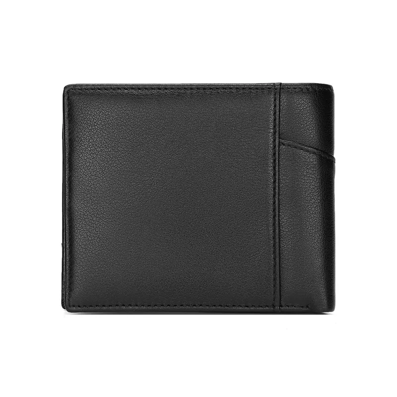 MEXICAN Cow Leather Card Holder, Wallet Men's Black-1