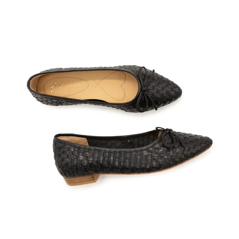 FED Casual Single Shoes 2cm Women's Black-7