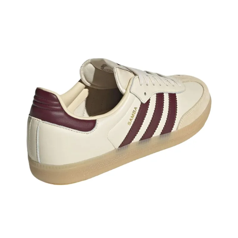 Adidas Originals SAMBA OG Low Top Skateboard Shoes Men's Beige-3