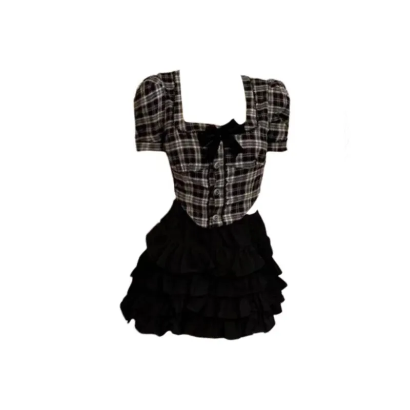 FLIM Two Piece Skirt Sets Women's-0