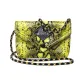 Yellow Python Print Envelope Bag