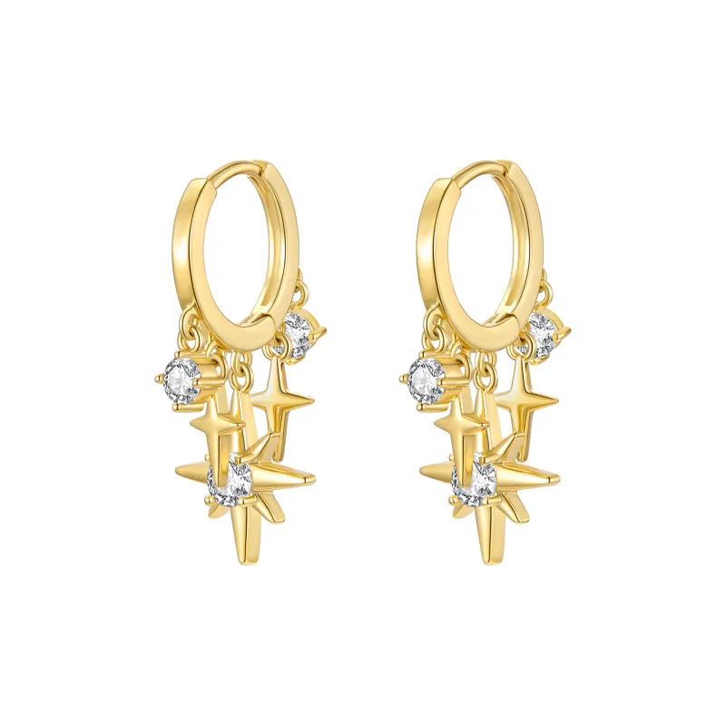 ZEGL Copper Plated In 14k Gold Earrings Women's-0