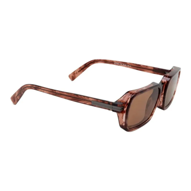 Zegna Acetate Rectangular Sunglasses Men's Tortoiseshell-1