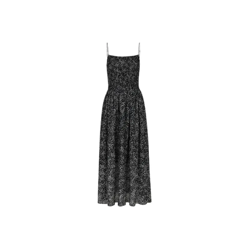 ZHIZHI Slip Dresses Women's Black White Floral Color-1