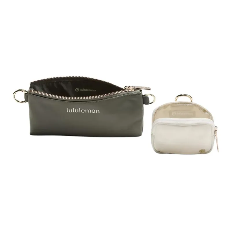 Lululemon Nylon Crossbody Bag Women's Gray Sage Color With Light Ivory-1