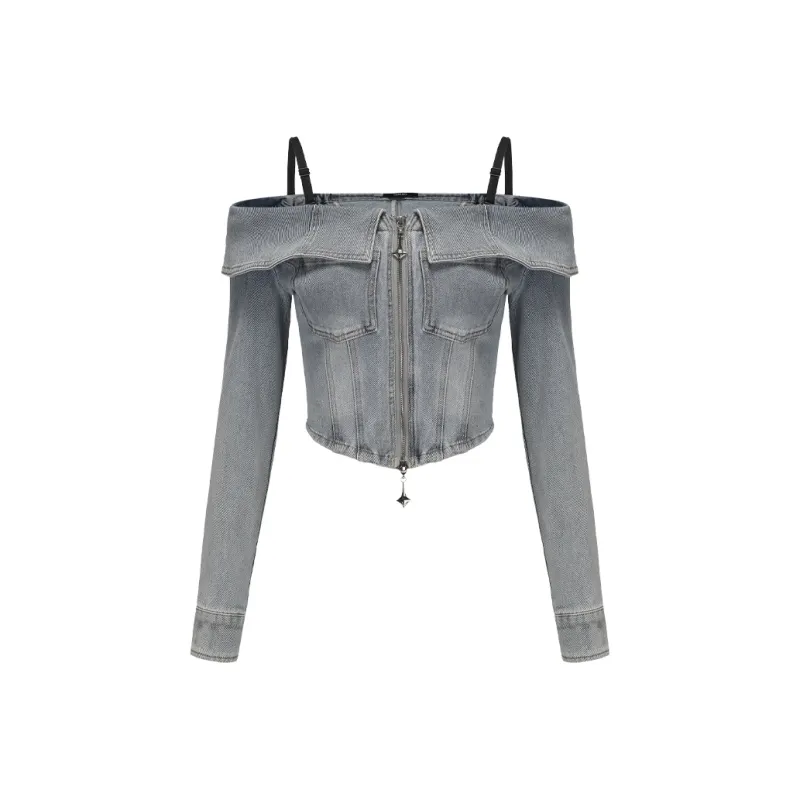 GIMING Crop Tops Women's Blue-0