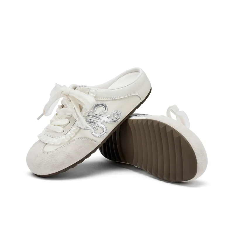 Hotwind Cream Lace Series Slip Resistant Closed Toe Slippers Women's-8