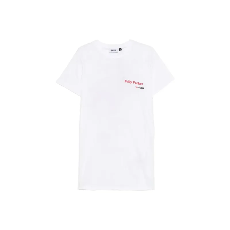 GCDS Short Sleeved Dress Women's White-0