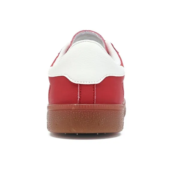 RENBEN Lightweight Anti Slip Low Top Skateboard Shoes Women's Red-4