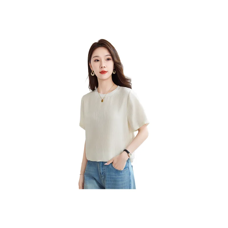 Yi Mengyuan T Shirts Women's Ivory White-0