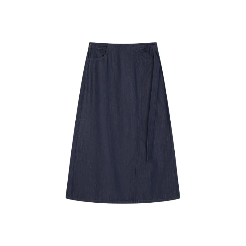 Mo Han Yi Mei Denim Long Skirt Women's-7